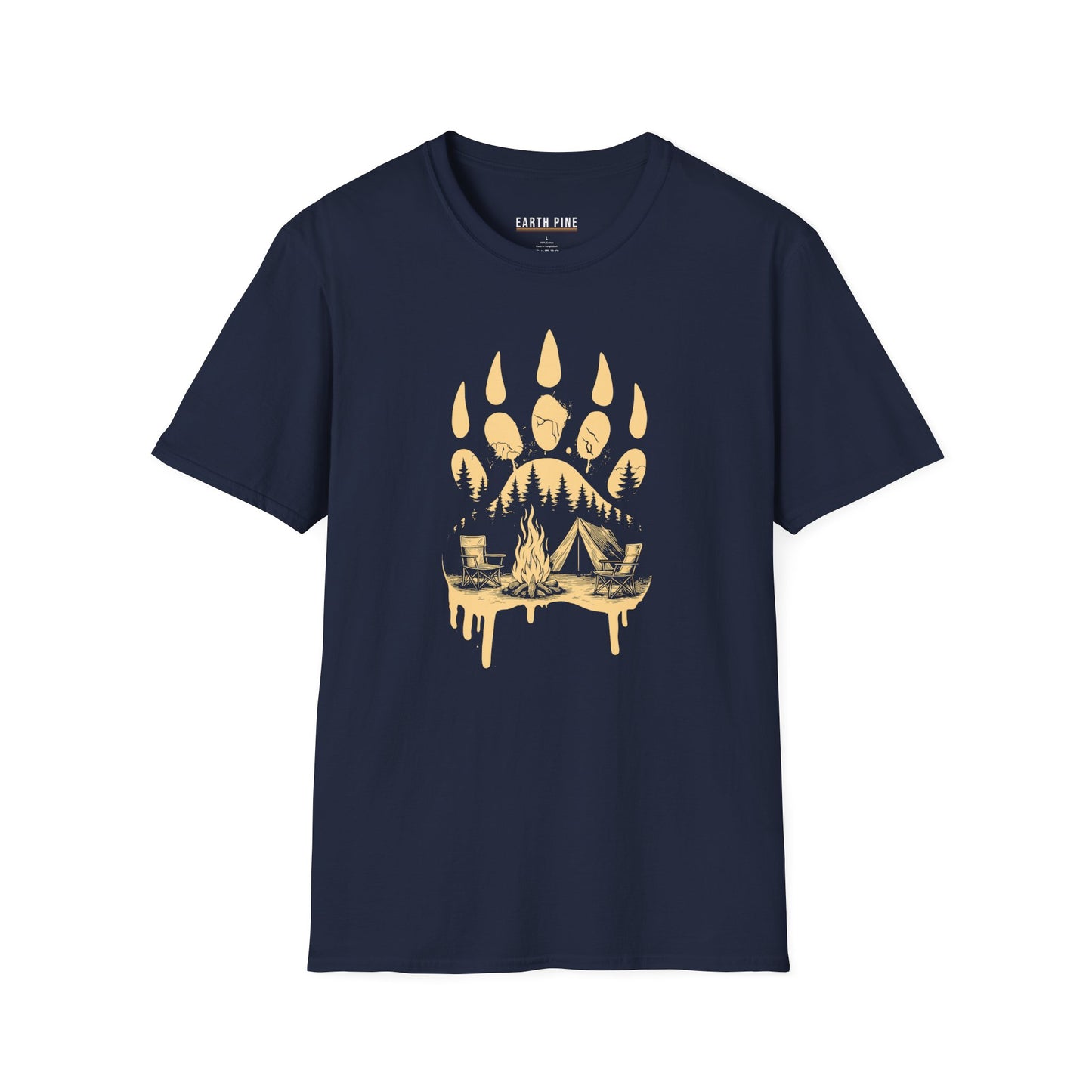 Bear Paw Camping Scene T-Shirt