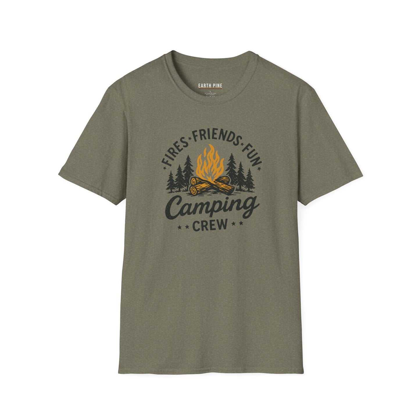 Fires Friends Fun Camping Crew T-Shirt
