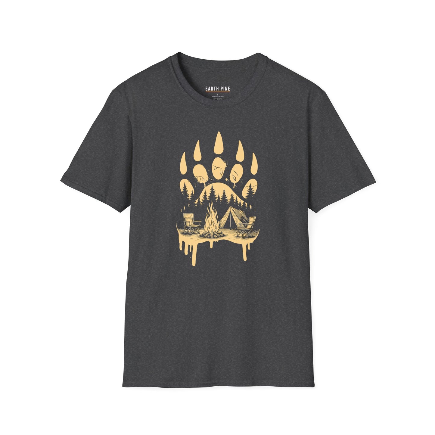 Bear Paw Camping Scene T-Shirt
