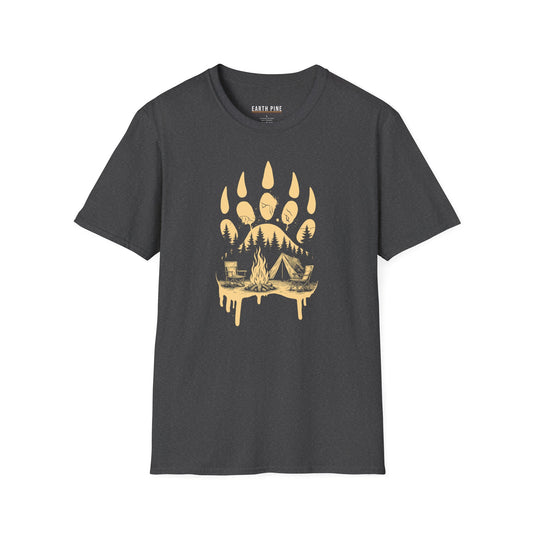 Bear Paw Camping Scene T-Shirt