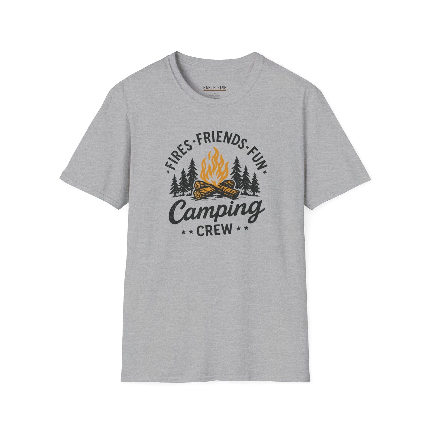 Fires Friends Fun Camping Crew T-Shirt